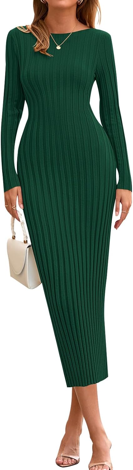 PRETTYGARDEN Womens Sweater Dress for Fall 2025 Casual Style