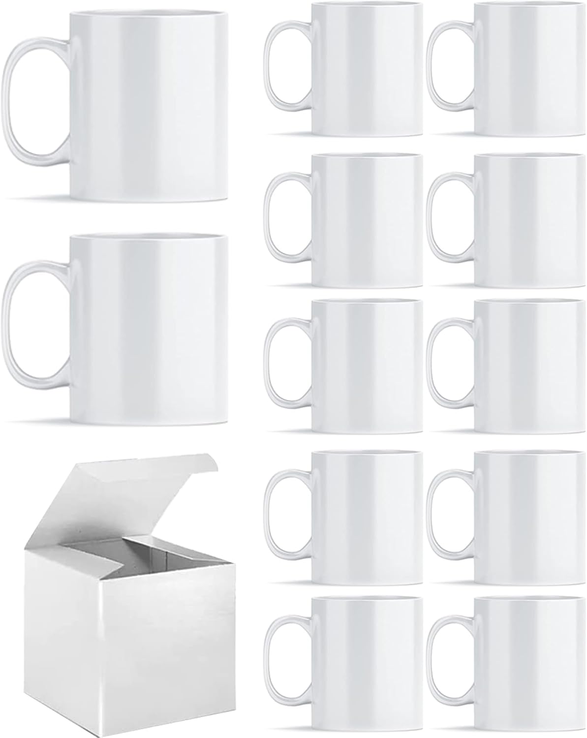 Sublimation Mugs Set of 12 for Coffee, Tea, and More