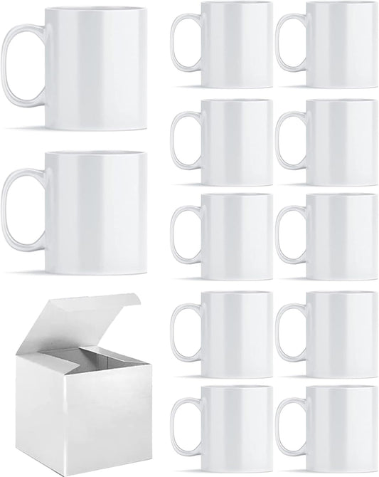 Sublimation Mugs Set of 12 for Coffee, Tea, and More