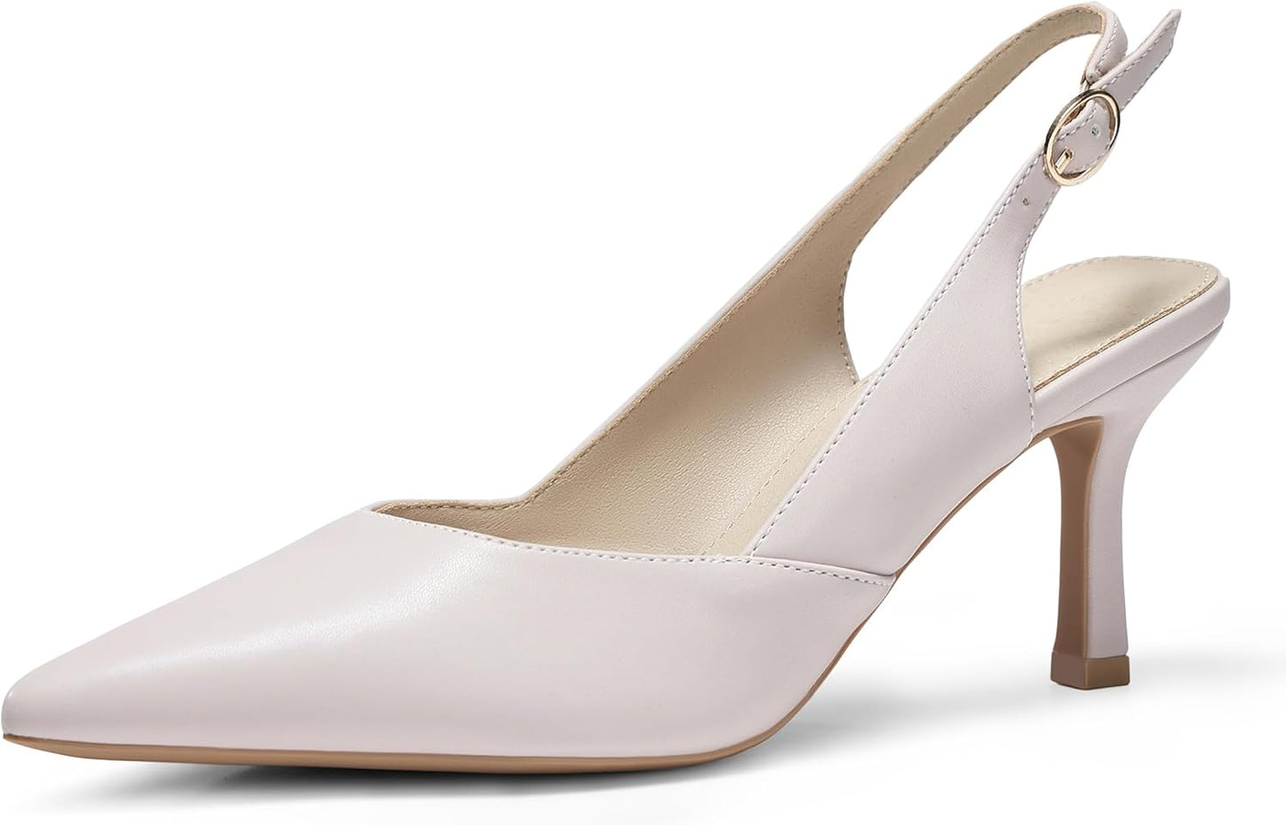 Slingback Kitten Heels Closed Toe Pumps for Weddings and Parties
