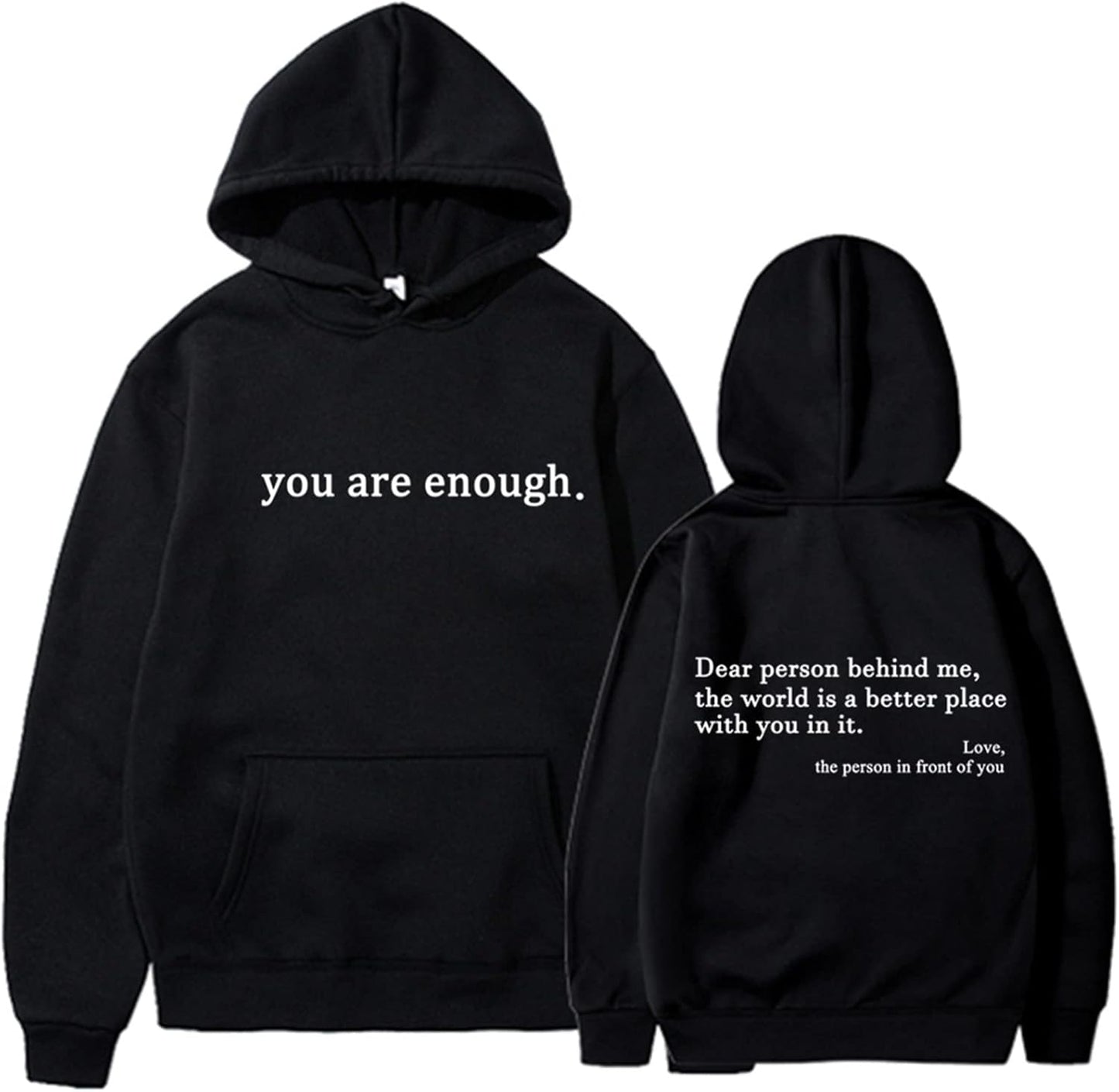 Empowering Letter Print Hoodie by EELEAN