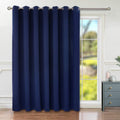 Navy Sliding Door Curtain 100 x 96 in - Wide Room Darkening Divider