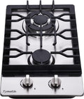 Gas Cooktop 12 Inch 2 Burners Gas Stovetop - Compact Built-In Cooktop