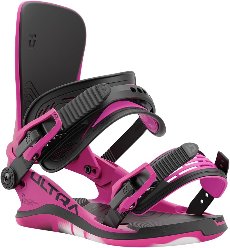 Union Ultra Snowboard Bindings: Hot Pink Performance!