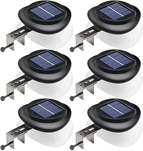 DBF Solar Gutter Lights with 9 LED for Outdoor Decor and Safety