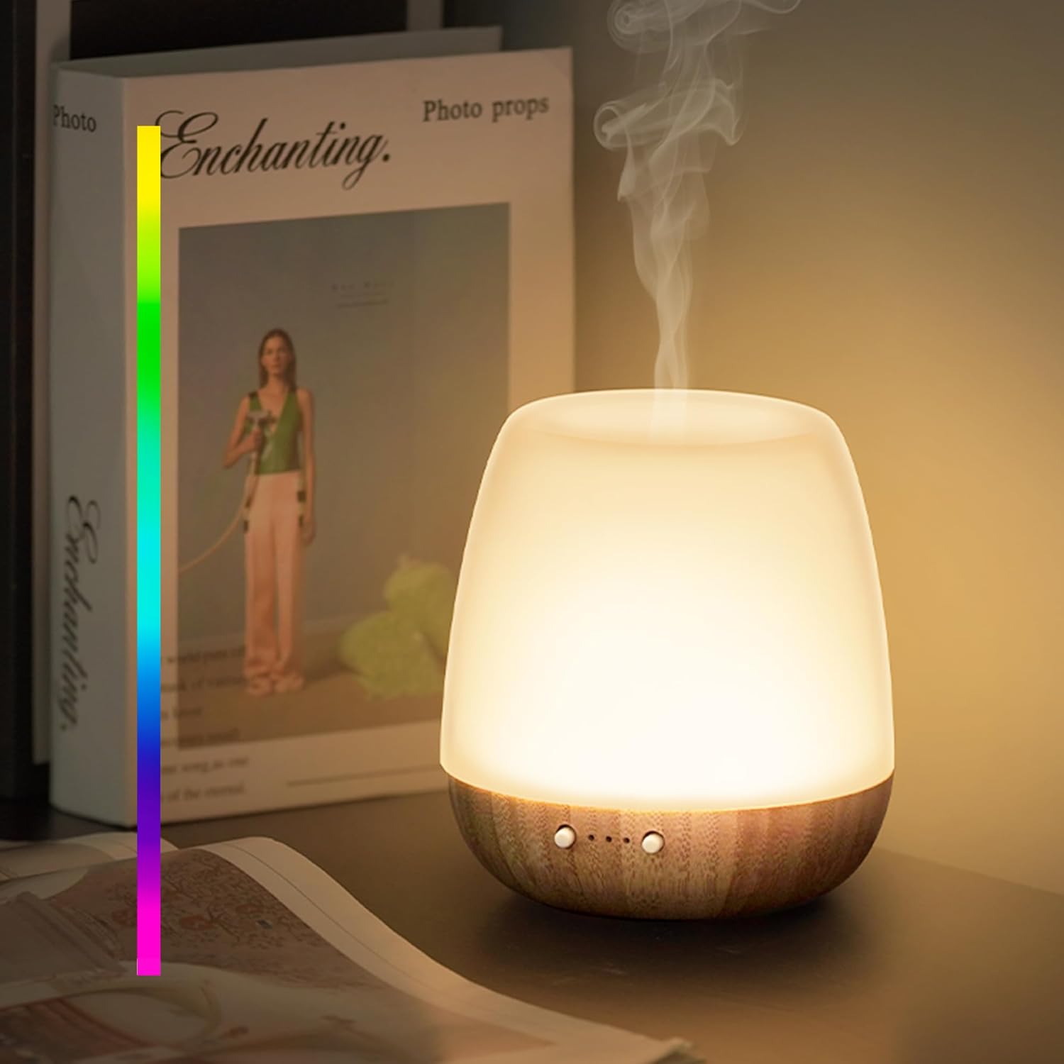 Glass Essential Oil Diffuser with 7 Mood Lights for Relaxation