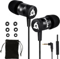 Black KLIM Fusion Memory Foam Earbuds with Mic - Wired Comfort
