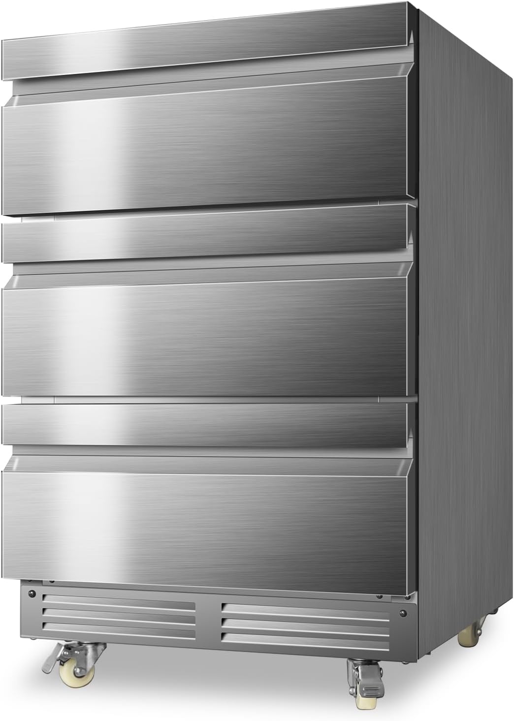 24 Inch Upgraded Three-Drawer Beverage Fridge for Home Use