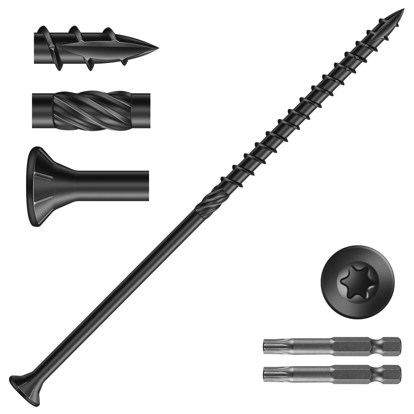 Durable #14 x 8 Inch Deck Screws for Outdoor Projects