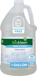 Biokleen Free & Clear Dish Soap - Unscented, Eco-Friendly Cleaner