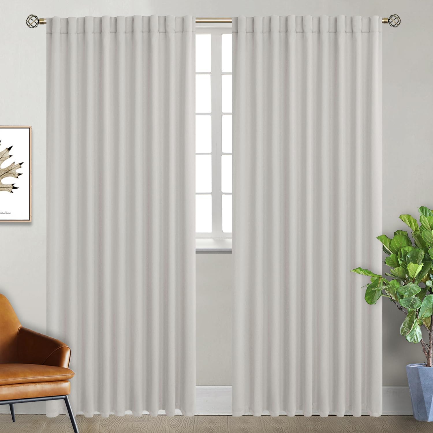 BGment Natural Camel Blackout Curtains for Elegant Living