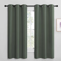 Blackout Curtain Panels 42 by 68 in - Thermal Insulated Dark Mallard