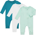 Aablexema Baby Footless Pajamas Rayon 3pcs Unisex Zipper Romper - Soft