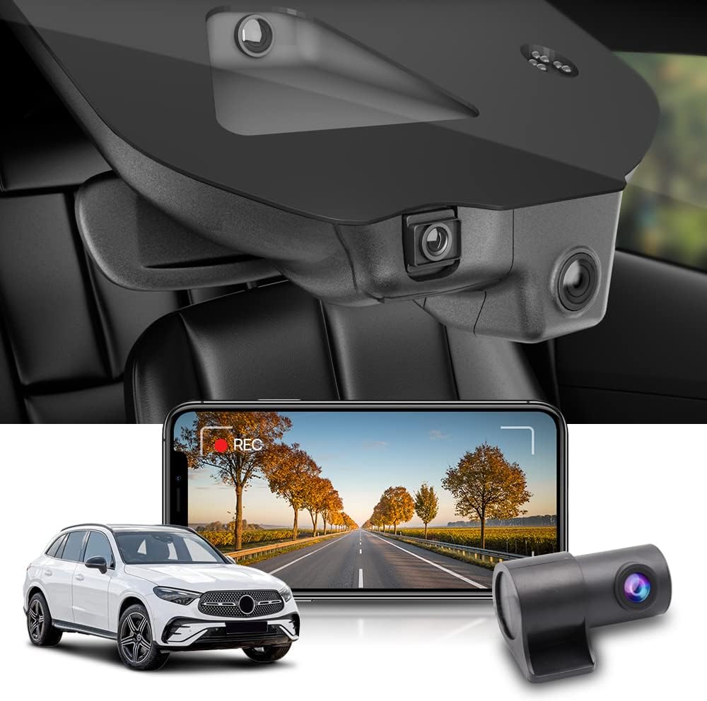 Fitcamx Front 4K and Rear 1080P Dash Cam for Mercedes-Benz GLC