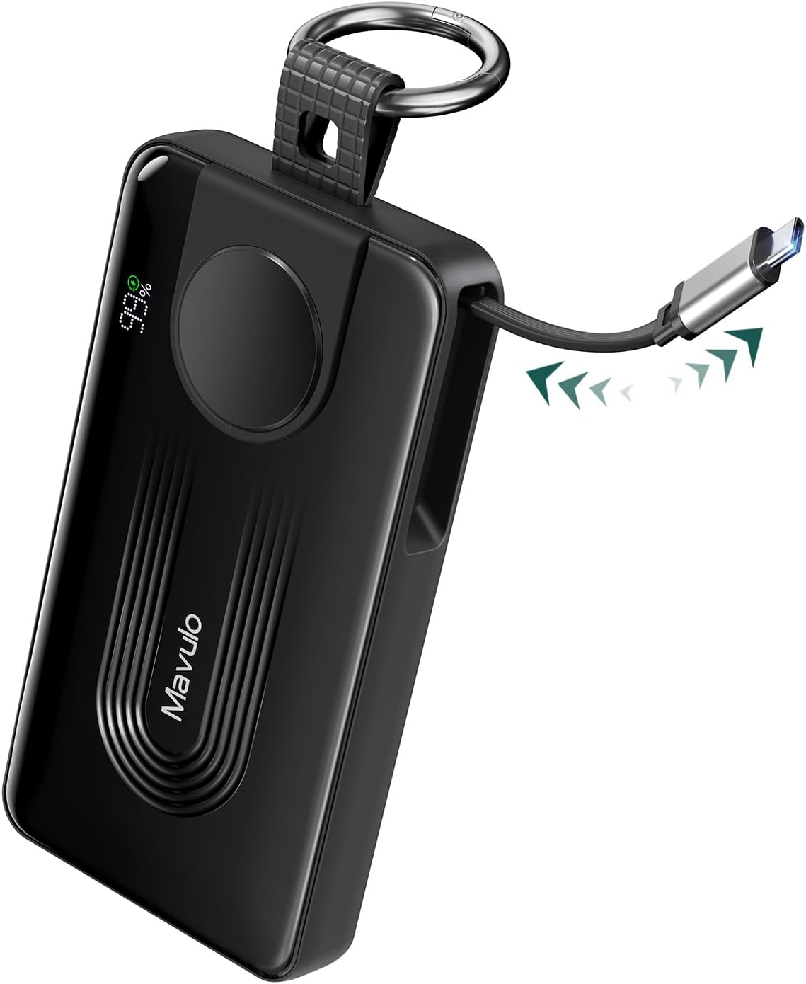 Mavulo 3-in-1 Portable Charger with Retractable USB-C Cable
