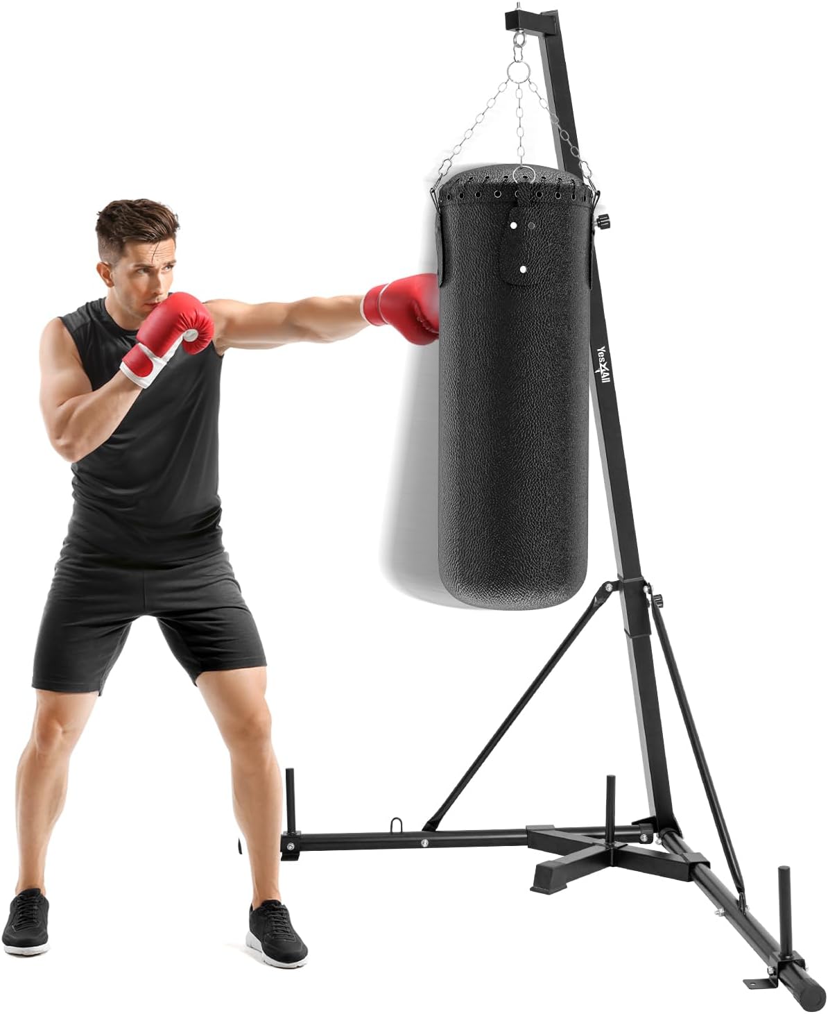 Yes4All Portable Heavy Bag Stand: Easy Fold, 150lbs Capacity