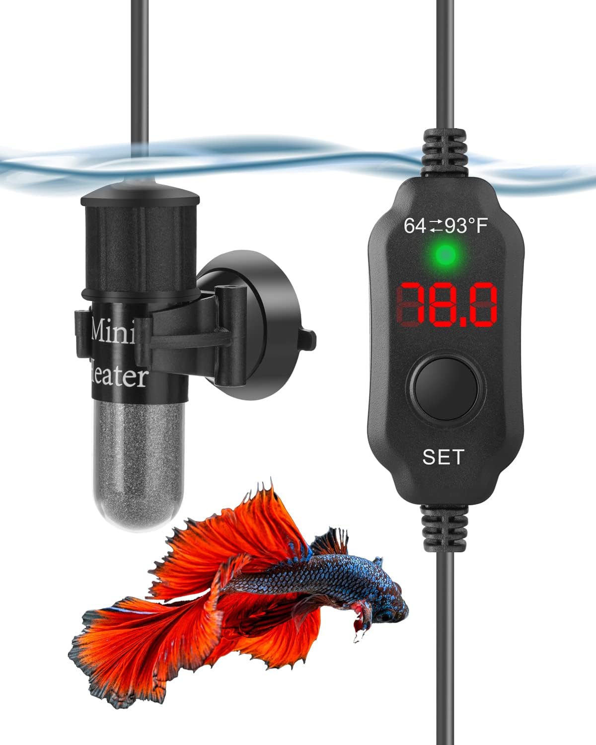 AquaMiracle 10W Submersible Heater: Precise Temp Control for Small Tanks