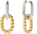 Ana Luisa Double Hoop Earrings - Removable Two-Tone Hoops for Everyday