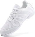 Girls White Youth Cheer Shoes Lightweight Breathable Dance Sneakers