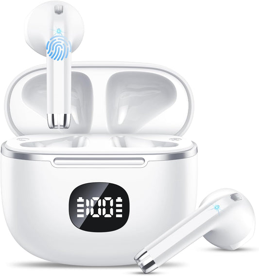 TIMU Bluetooth Earbuds: 50H Playtime, Immersive Bass, 4 Mic ENC, IP7 Waterproof