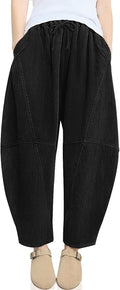TARSE Women's Casual Corduroy Harem Pants for Everyday Style