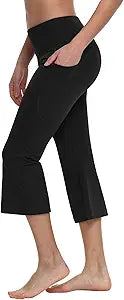 BALEAF Yoga Workout Capris for Women with Side Pockets