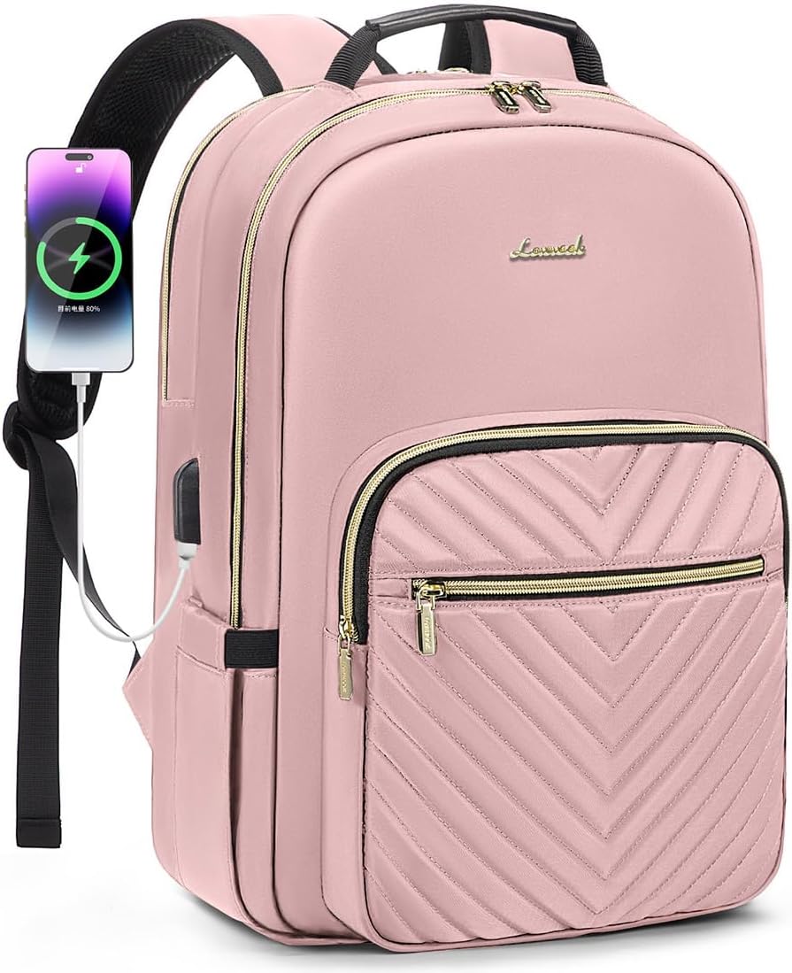 LOVEVOOK Laptop Backpack for Women with USB Port and Pockets