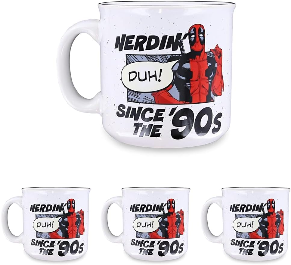 Deadpool Camper Mug Set of 4 - Nerdin Since the 90s Design