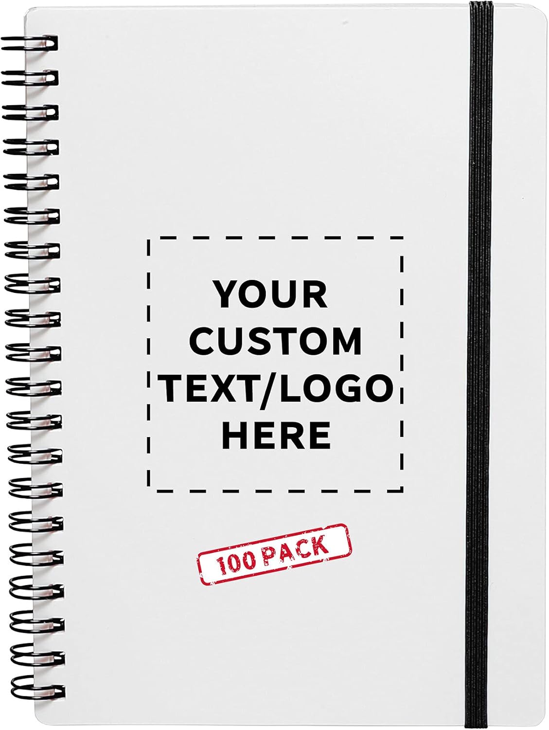 Customizable White Spiral Notebooks - Eco-Friendly & Stylish - 80 Lined Pages