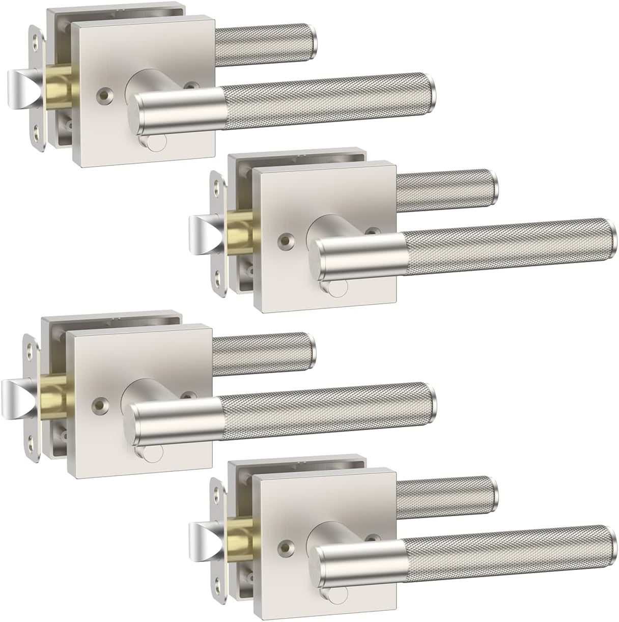 Privacy Brushed Satin Nickel Door Handles for Every Room