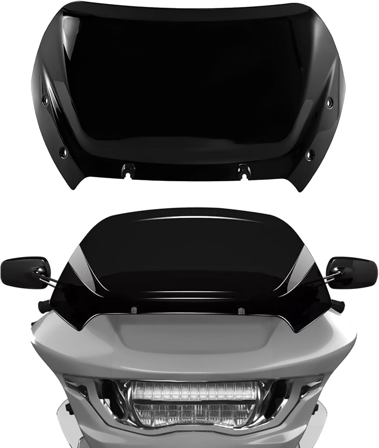 WYNMOTO 10in Windshield Windscreen for Harley Road Glide CVO 2024