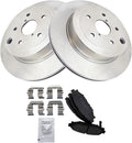 TRQ Rear Brake Pad & Rotor Kit for 2008-2014 Subaru Impreza - Ceramic
