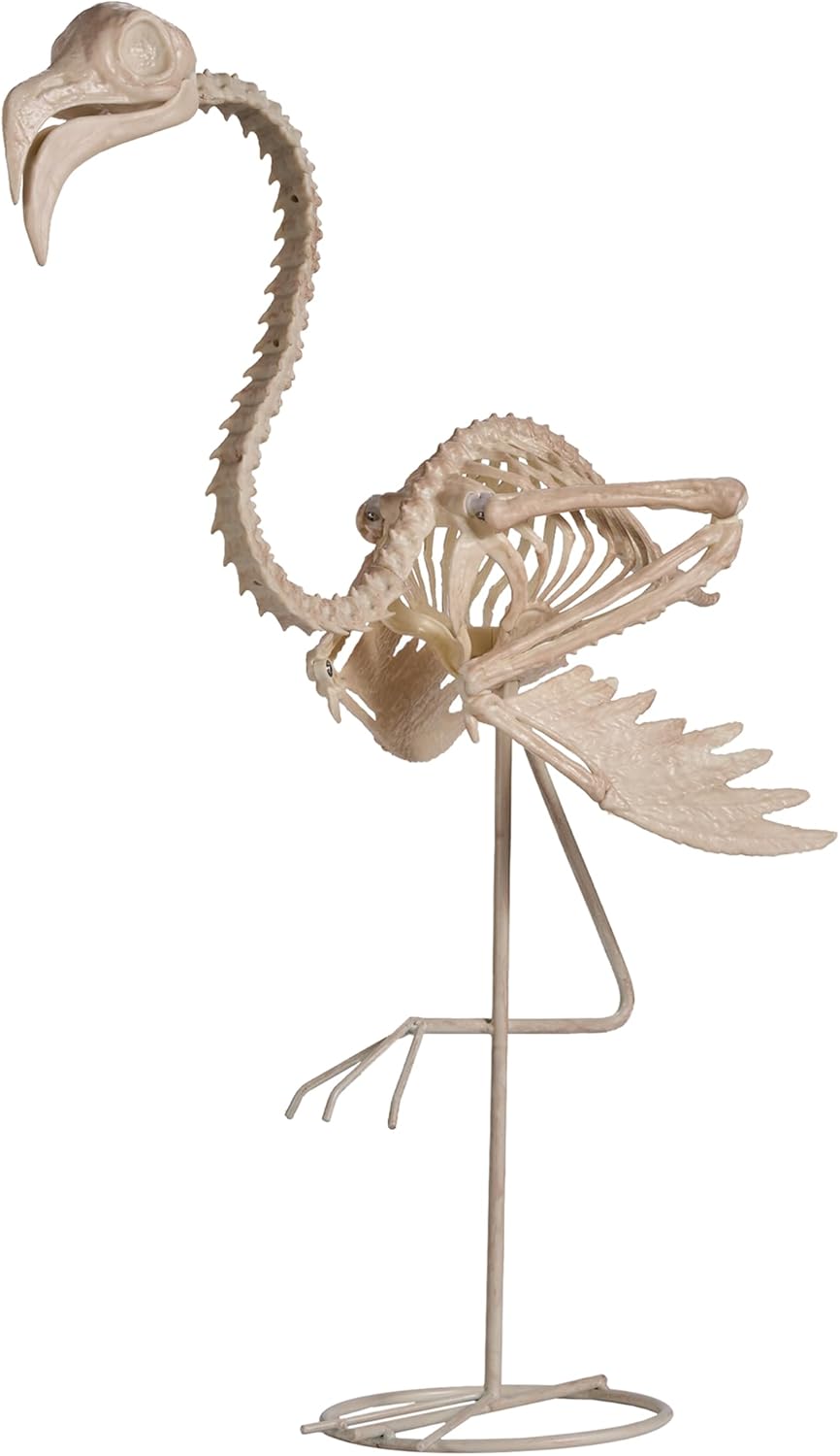 Spooky Flamingo Skeleton Halloween Decoration for Yard and Patio