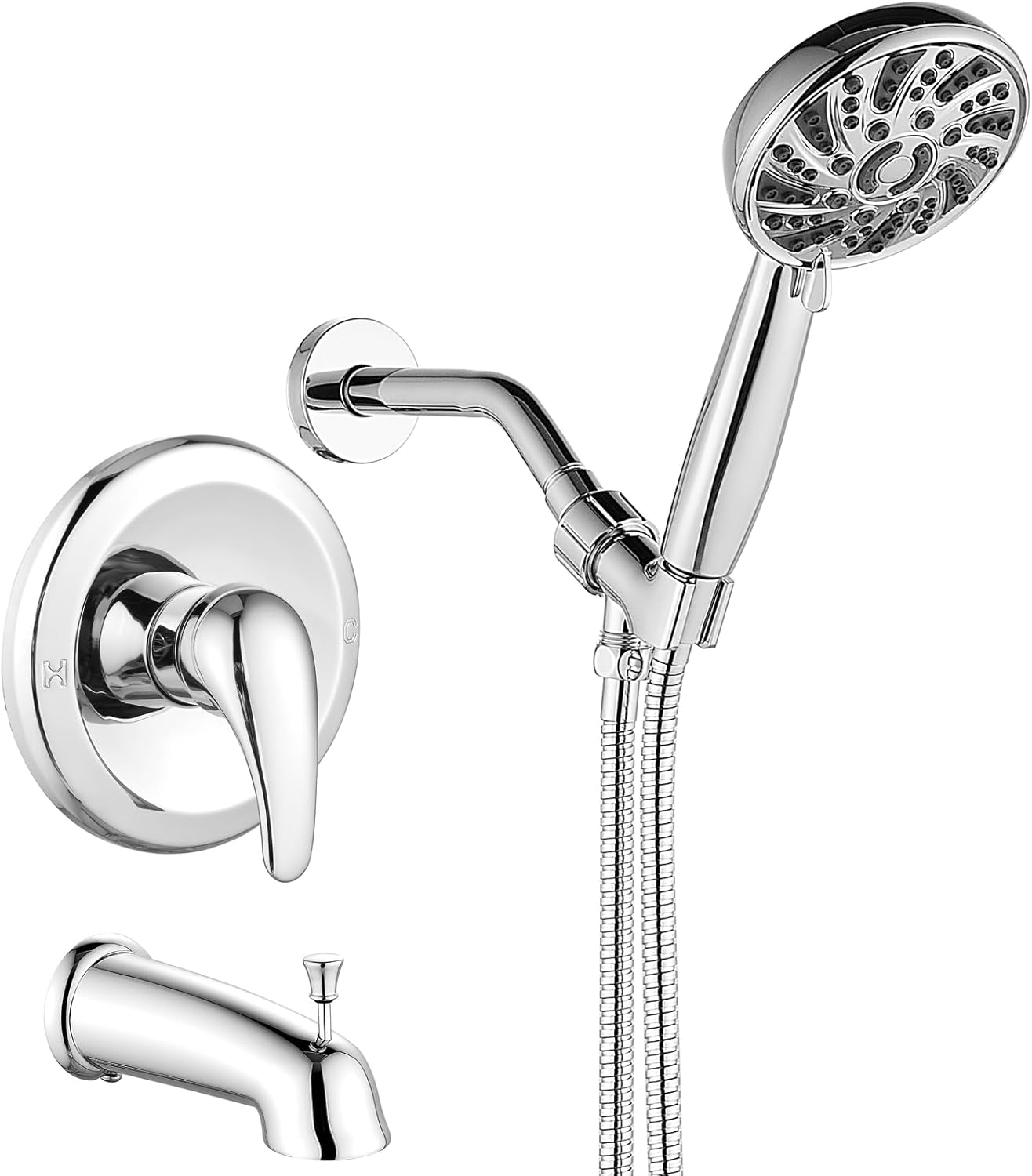 High Pressure Shower Head Kit with 6 Modes for Luxurious Bathing