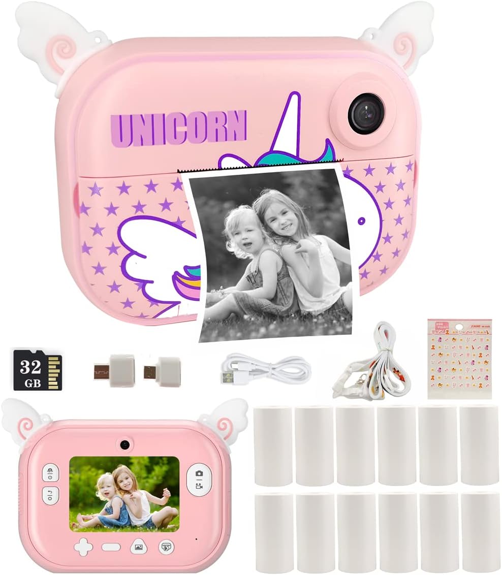 SEELAUGH Instant Print Camera Kit - Kids' Perfect Gift!