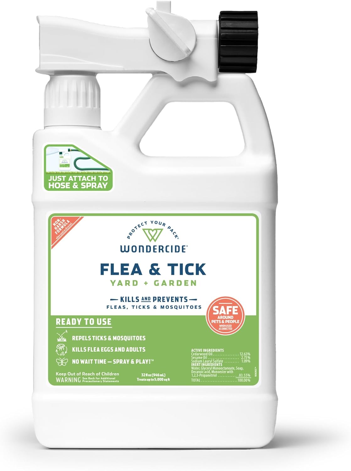 Wondercide Flea, Tick, and Mosquito Yard Spray - Natural Protection