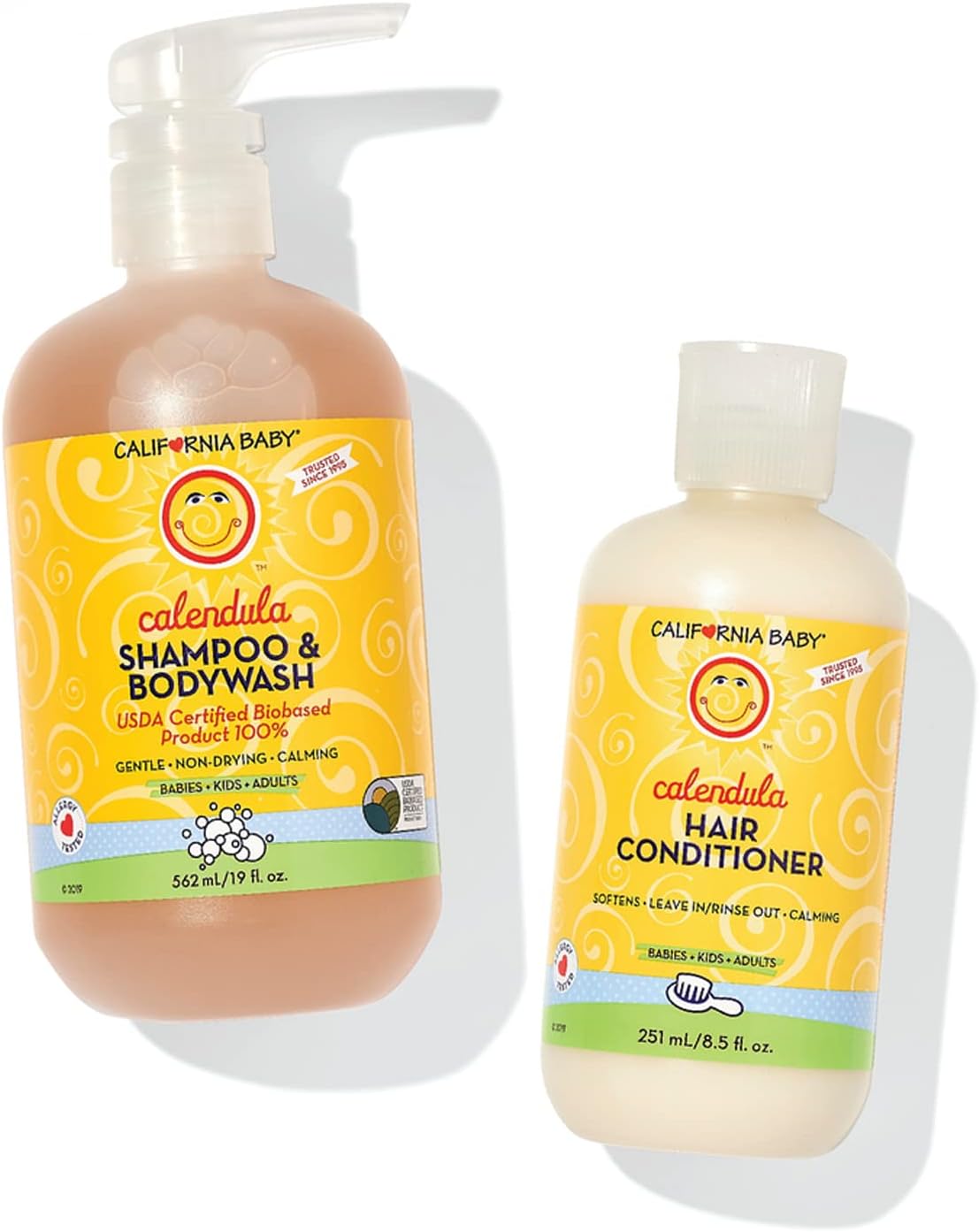 California Baby Calendula Shampoo & Conditioner Set for Kids
