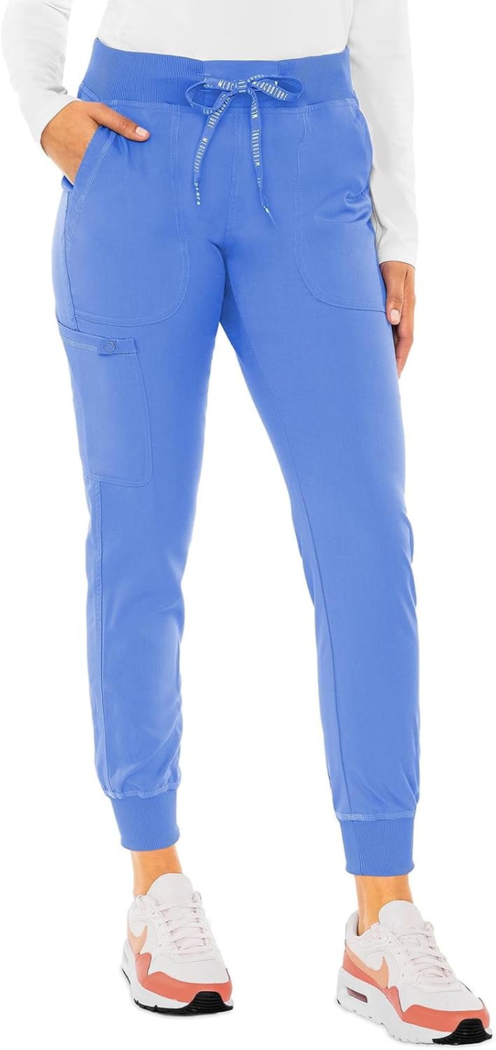 Med Couture Jogger Pants for Women with 5 Pockets and Comfort