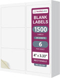 4 in x 3-1/3 in Rectangular Sticker Labels for Printer - Bulk Mailing