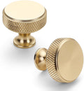 Gold Kitchen Cabinet Knobs 20 Pack - Knurled Aluminum Drawer Knobs