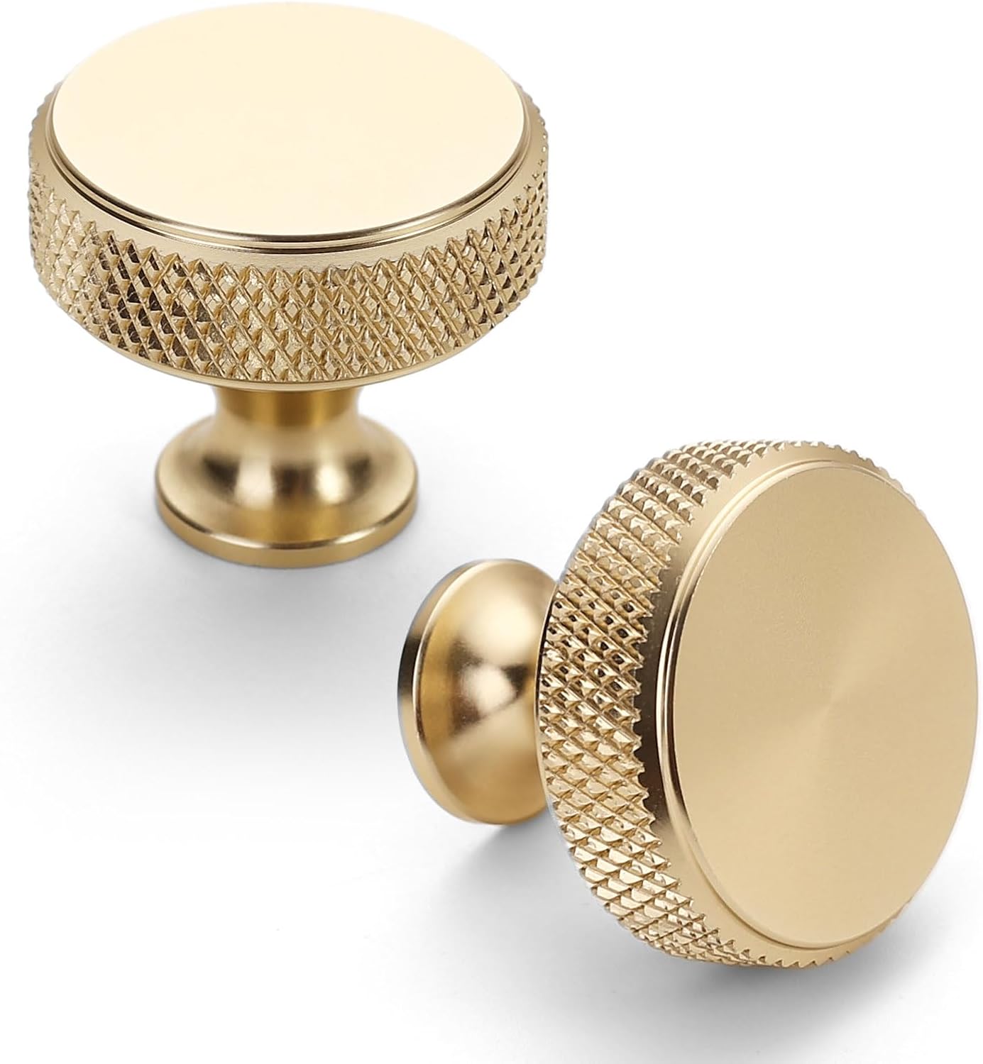 Asidrama Gold Kitchen Cabinet Knobs - 20 Pack Knurled Drawer Knobs