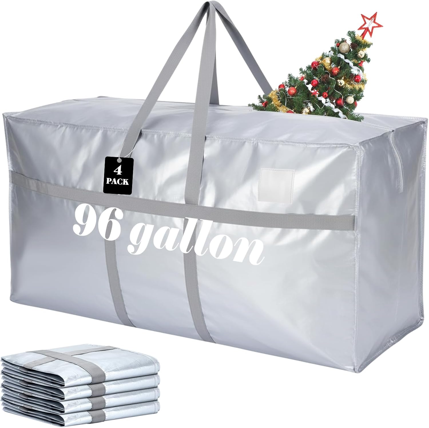 4 Pcs 96 Gallon Large Moving Bags for Easy Storage Solutions