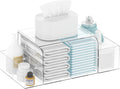 Acrylic Diaper Caddy Clear Detachable Diaper Stacker - Organized