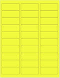 Neon Yellow Fluorescent Address Labels 1 x 2-5/8 in - 30,000 Pack