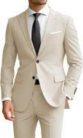 Men's 2 Piece Slim Fit Suit for Men Two Button Blazer - Formal Wear