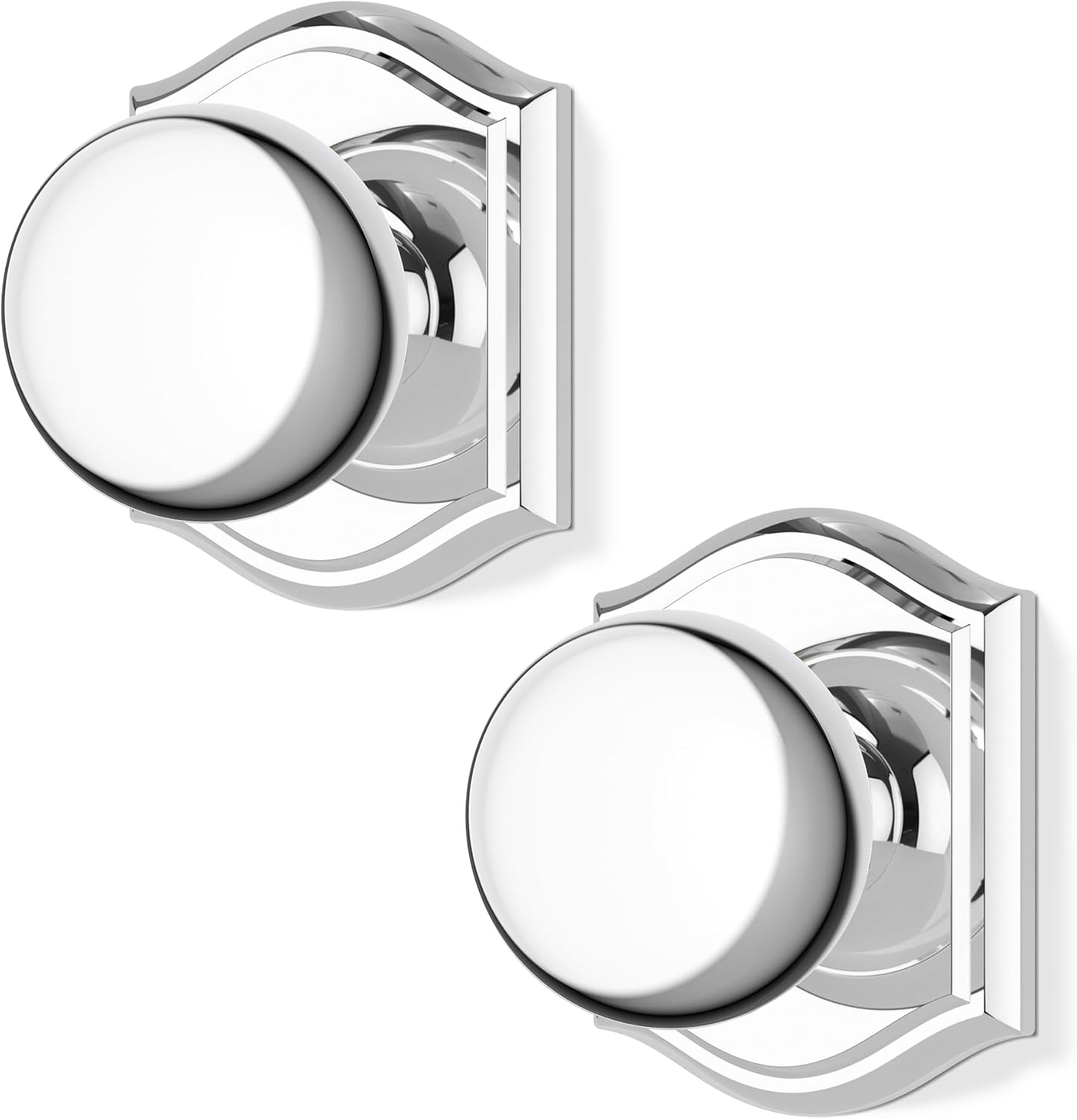 Classic Decorative Bright Chrome Dummy Door Knobs for Interiors