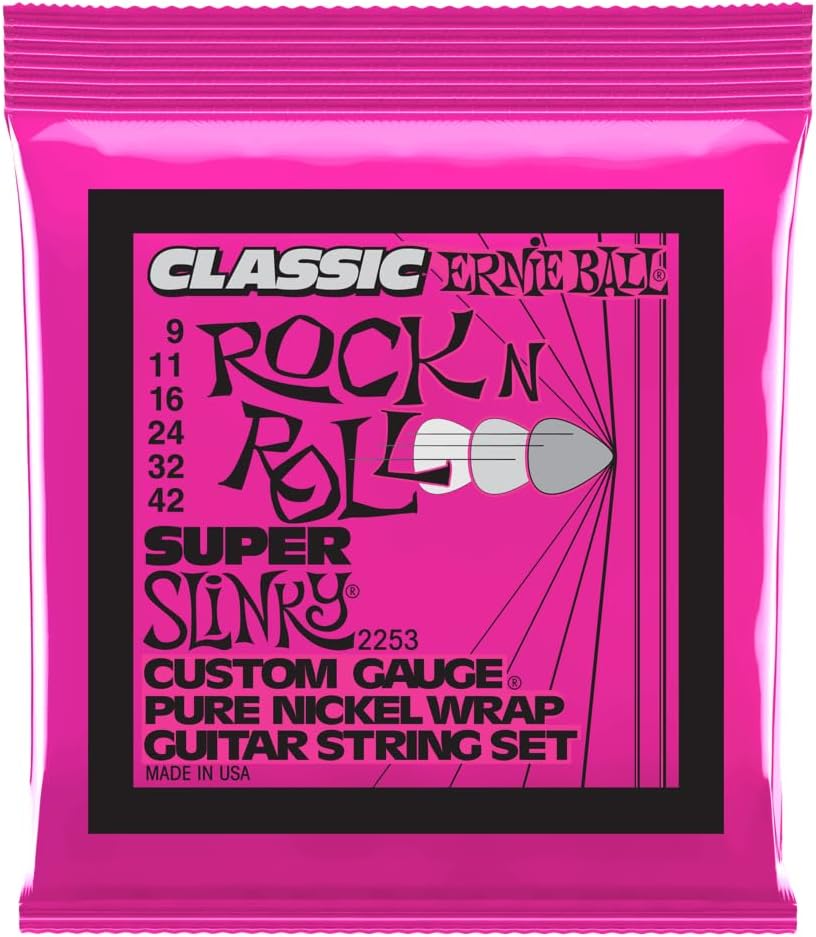 Super Slinky Classic Pure Nickel Electric Guitar Strings - Bright Tone!