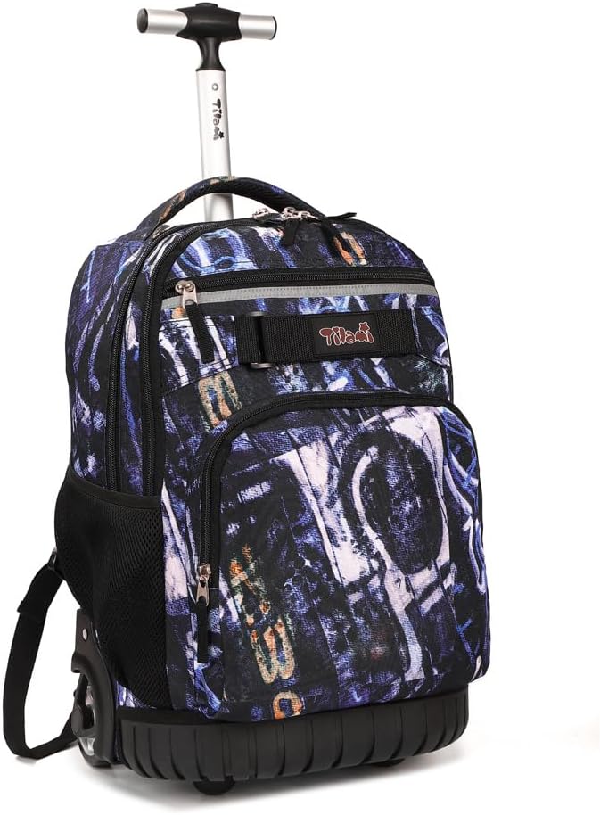 Tilami Rolling Backpack 18 inch Wheeled Backpack for Students
