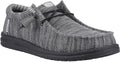 Hey Dude Men's Wally Stretch Canvas Slip On Shoes for Comfort