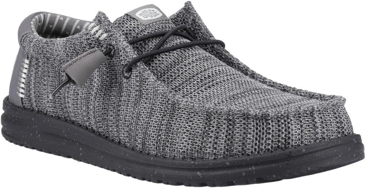 Hey Dude Men's Wally Stretch Canvas Slip On Shoes for Comfort